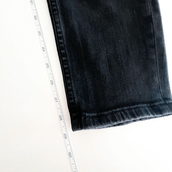 Zara Womens Button-Fly Mid Rise Classic Fit Dark Wash Black Denim Jeans Size 36 - Picture 9 of 10